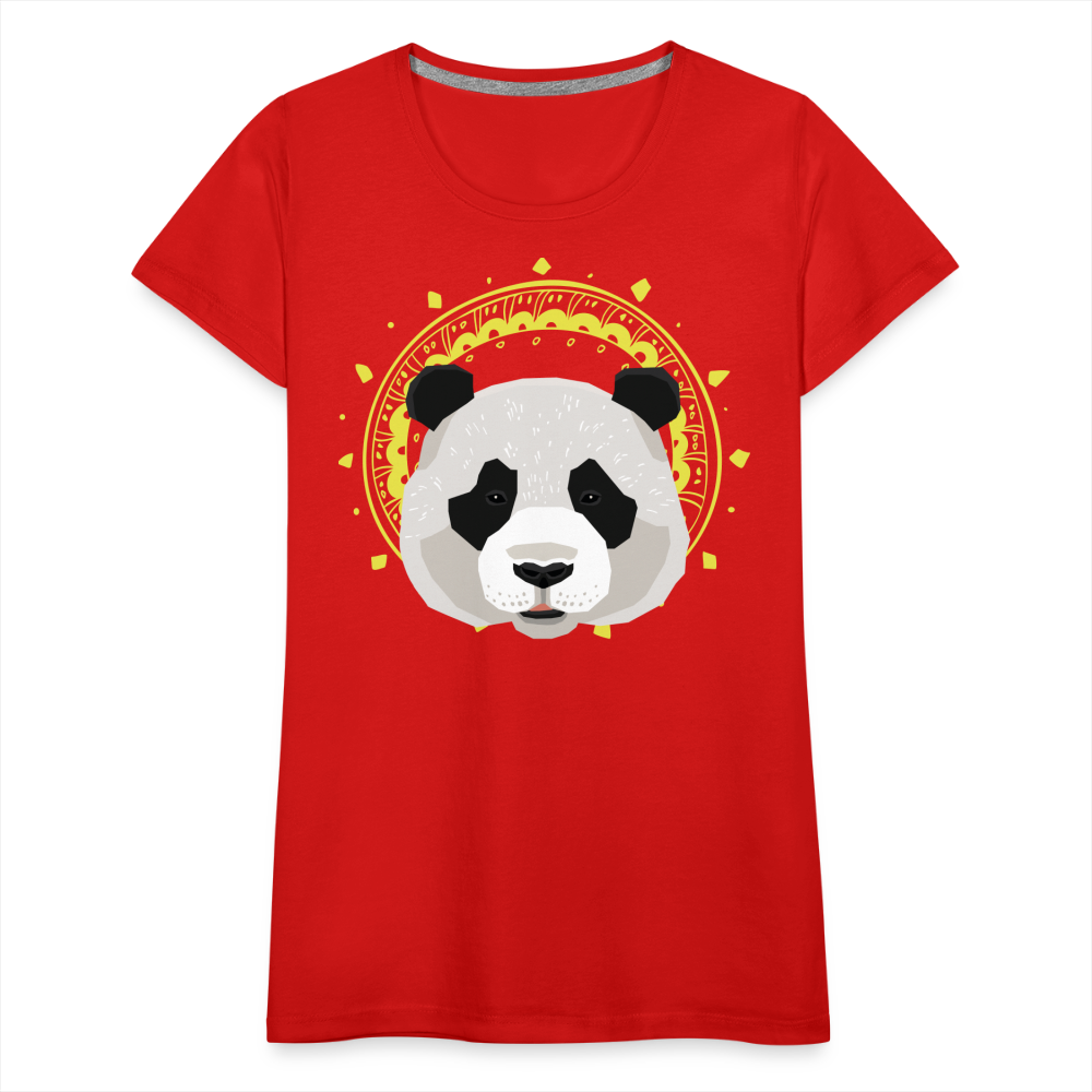 Frauen Premium T-Shirt - Panda - Rot