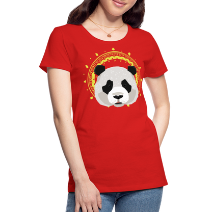 Frauen Premium T-Shirt - Panda - Rot