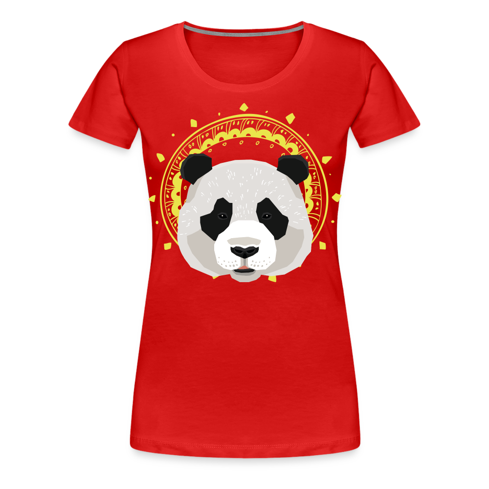 Frauen Premium T-Shirt - Panda - Rot