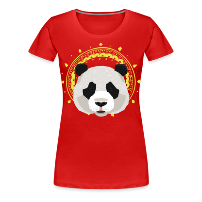 Frauen Premium T-Shirt - Panda - Rot