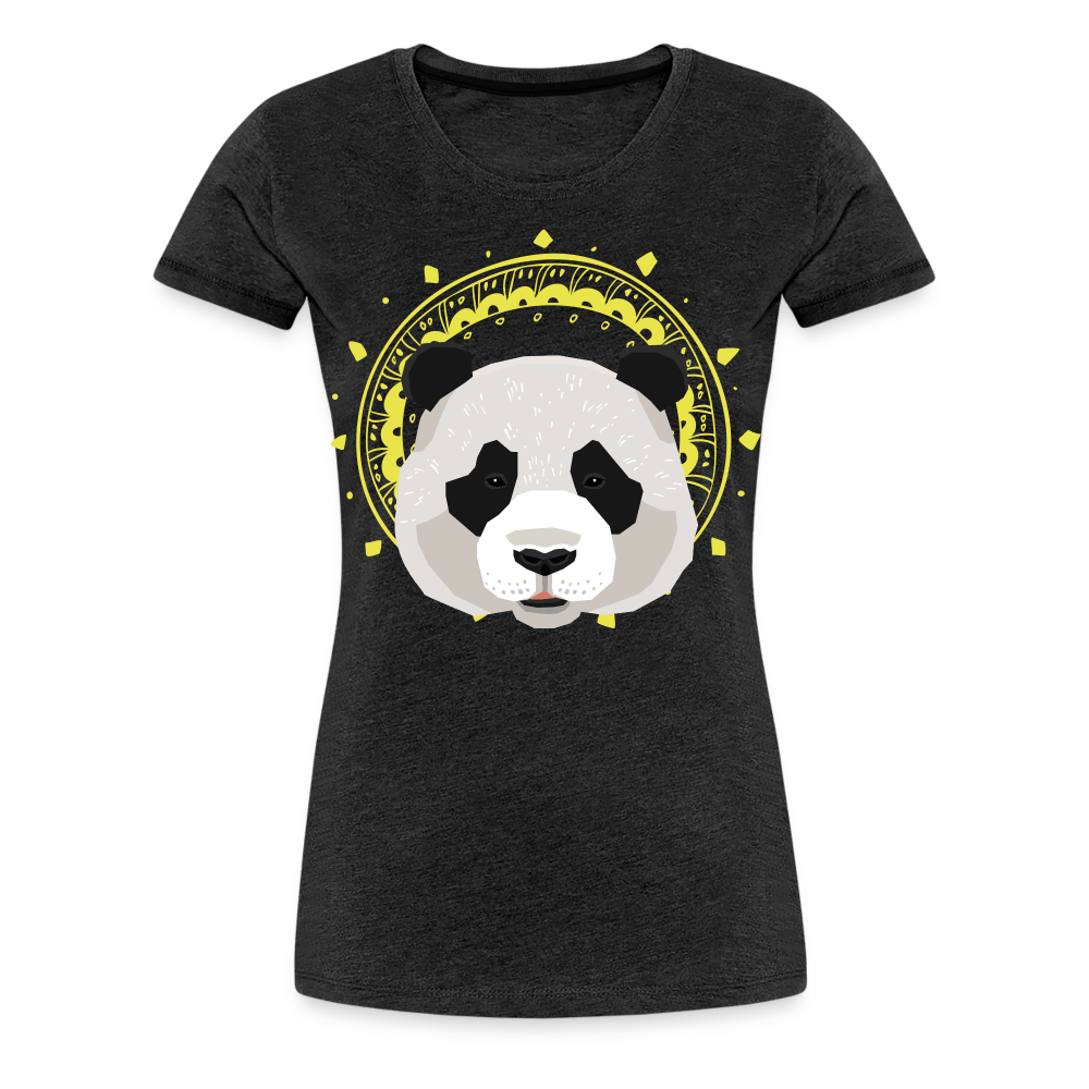 Frauen Premium T-Shirt - Panda - Anthrazit