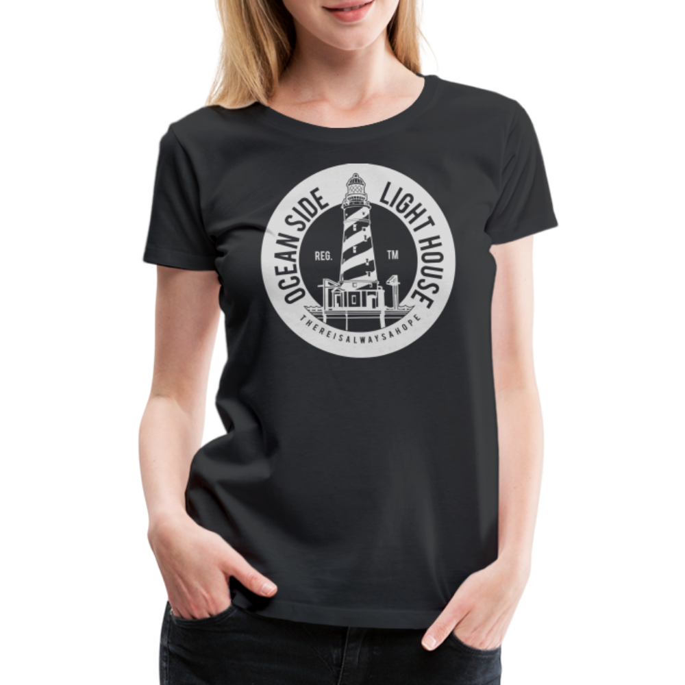 Frauen Premium T-Shirt - Ocean Side Lighthouse - Schwarz