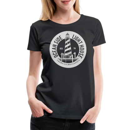 Frauen Premium T-Shirt - Ocean Side Lighthouse - Schwarz