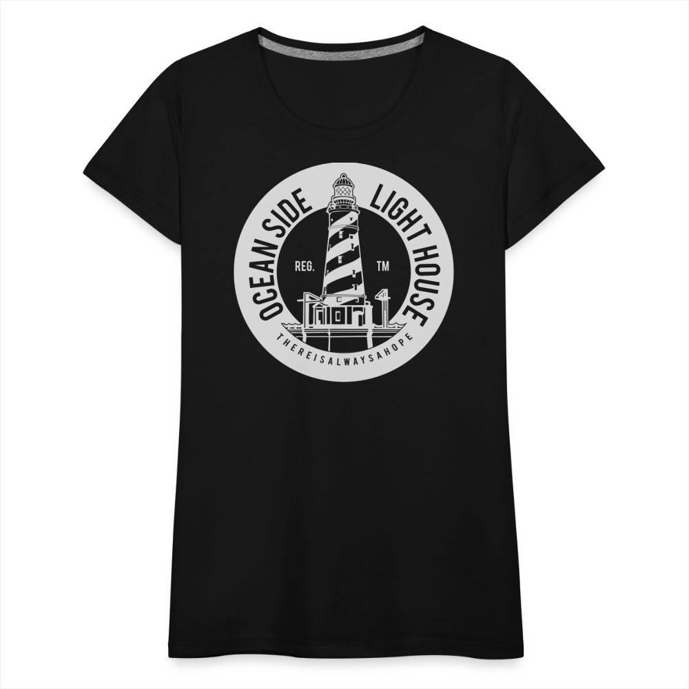 Frauen Premium T-Shirt - Ocean Side Lighthouse - Schwarz