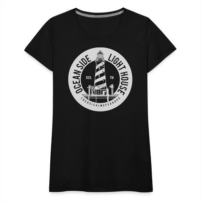 Frauen Premium T-Shirt - Ocean Side Lighthouse - Schwarz