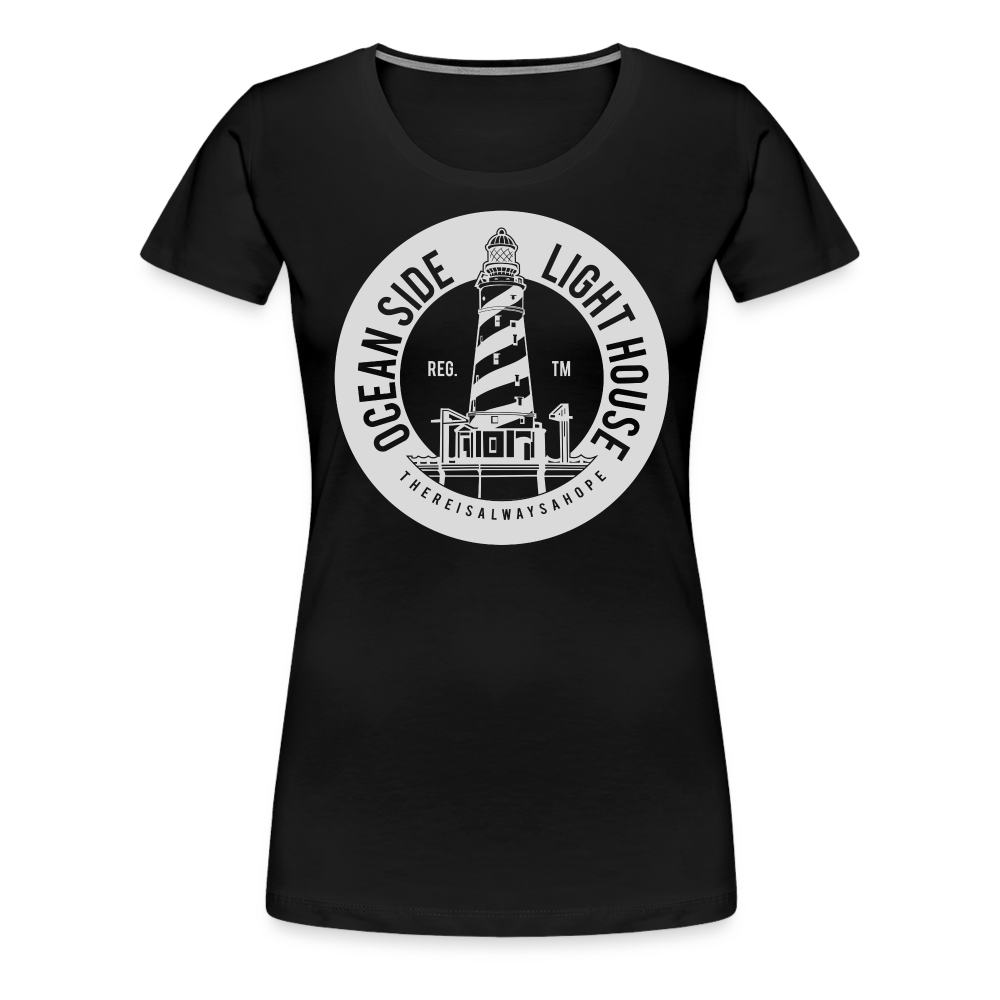 Frauen Premium T-Shirt - Ocean Side Lighthouse - Schwarz