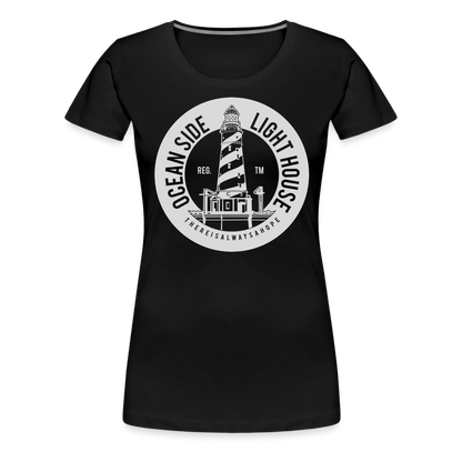 Frauen Premium T-Shirt - Ocean Side Lighthouse - Schwarz