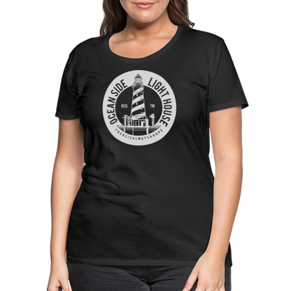 Frauen Premium T-Shirt - Ocean Side Lighthouse - Schwarz