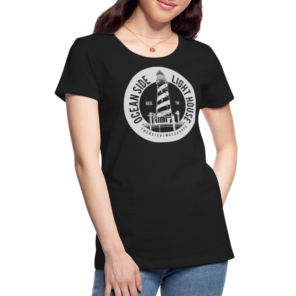 Frauen Premium T-Shirt - Ocean Side Lighthouse - Schwarz