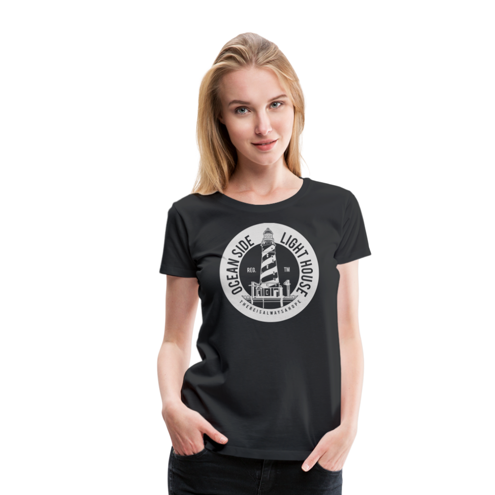 Frauen Premium T-Shirt - Ocean Side Lighthouse - Schwarz