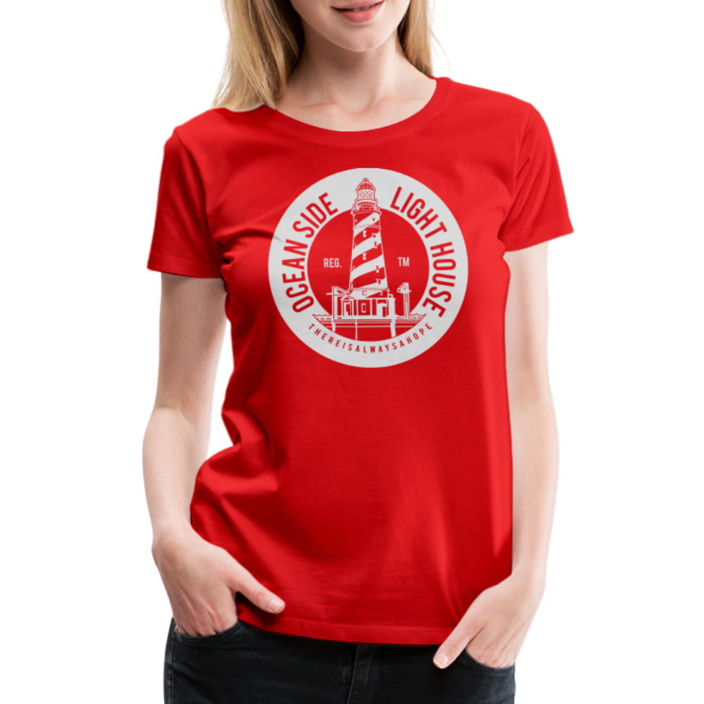 Frauen Premium T-Shirt - Ocean Side Lighthouse - Rot