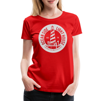 Frauen Premium T-Shirt - Ocean Side Lighthouse - Rot