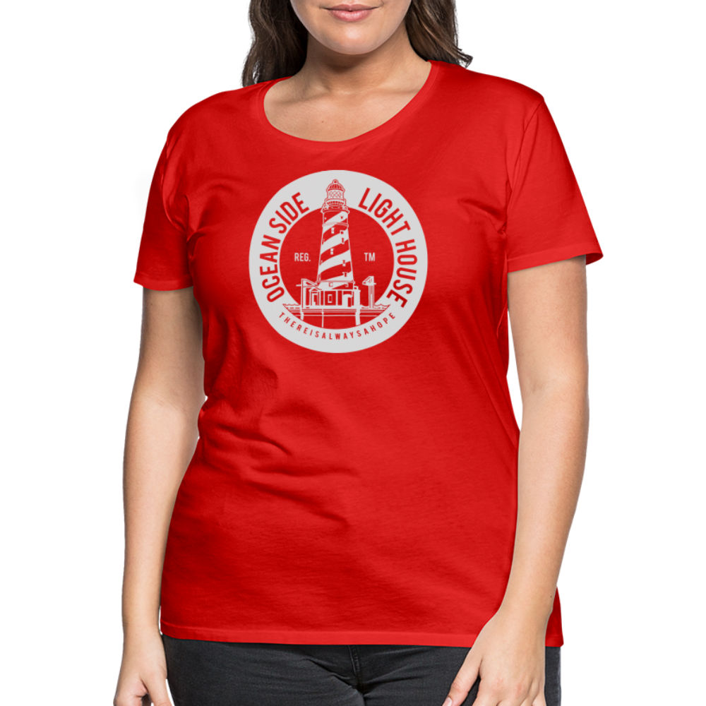 Frauen Premium T-Shirt - Ocean Side Lighthouse - Rot