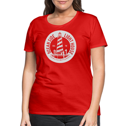 Frauen Premium T-Shirt - Ocean Side Lighthouse - Rot