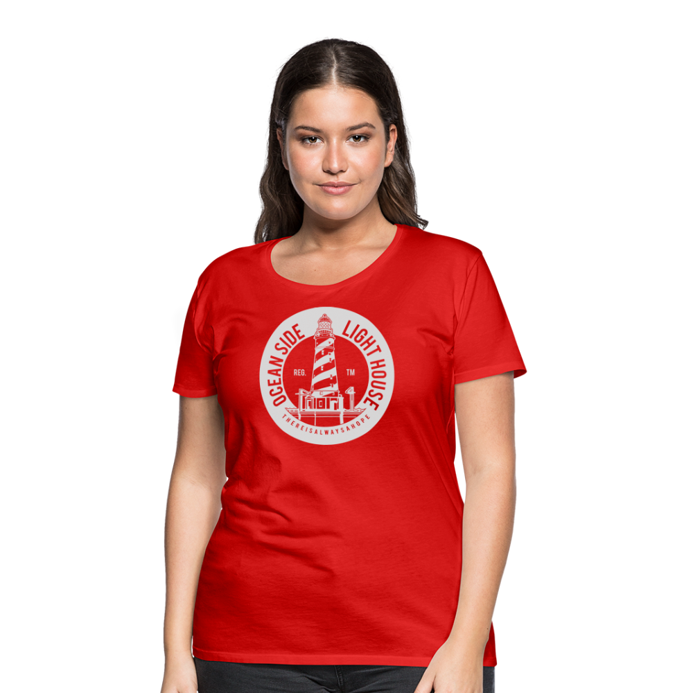 Frauen Premium T-Shirt - Ocean Side Lighthouse - Rot