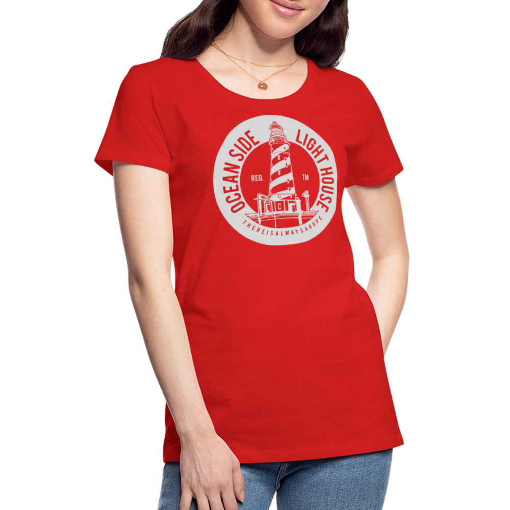 Frauen Premium T-Shirt - Ocean Side Lighthouse - Rot