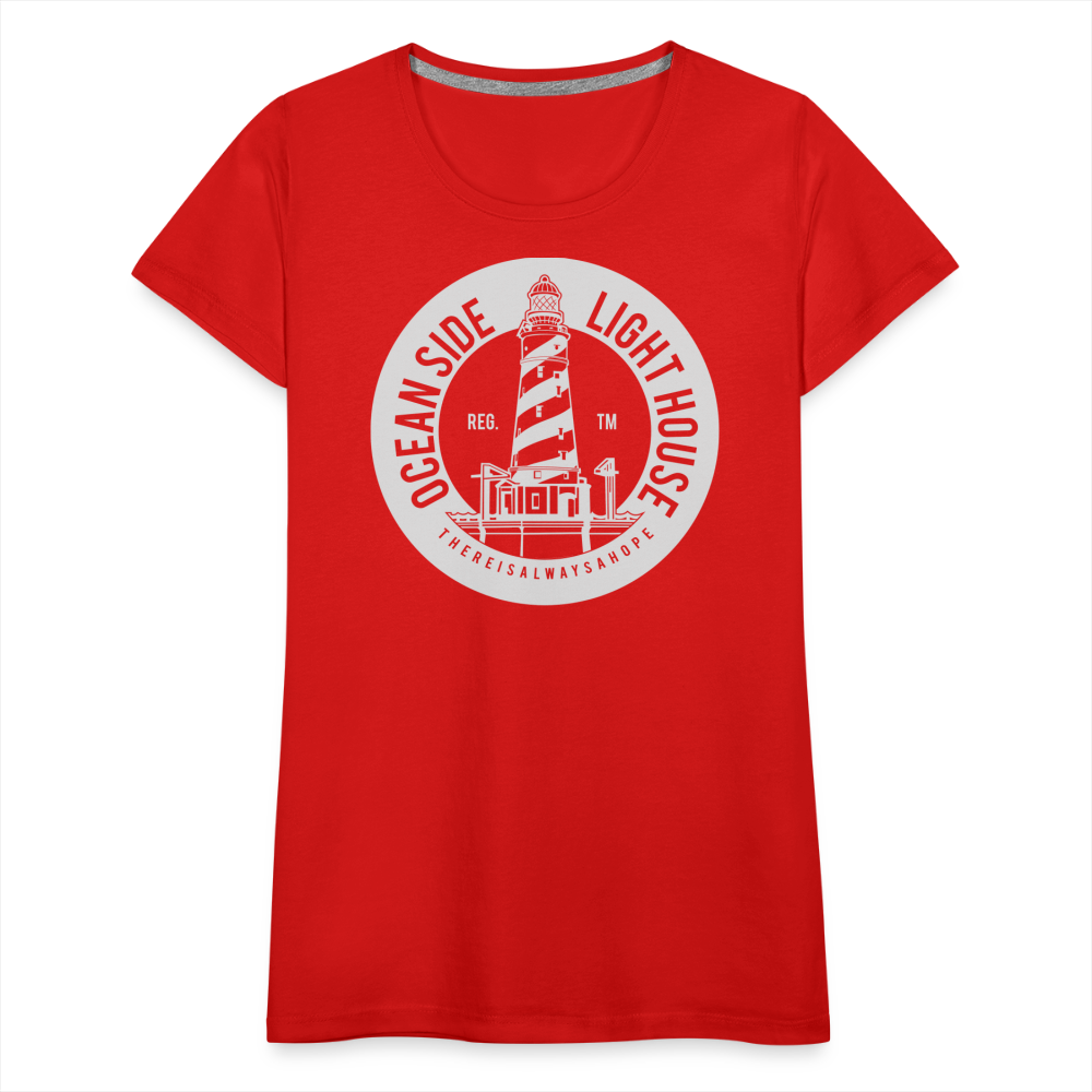 Frauen Premium T-Shirt - Ocean Side Lighthouse - Rot