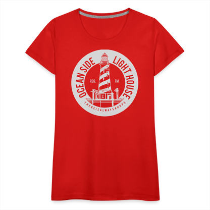 Frauen Premium T-Shirt - Ocean Side Lighthouse - Rot