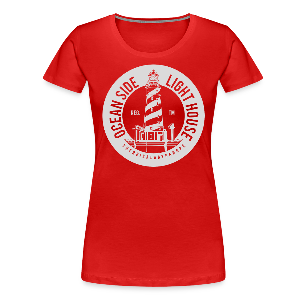 Frauen Premium T-Shirt - Ocean Side Lighthouse - Rot