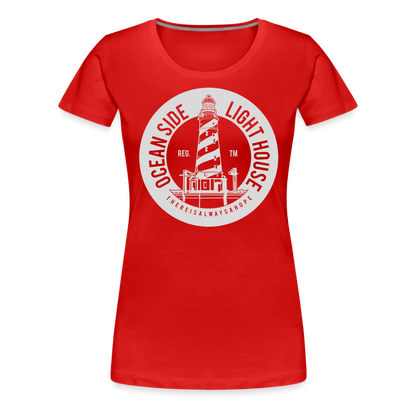 Frauen Premium T-Shirt - Ocean Side Lighthouse - Rot