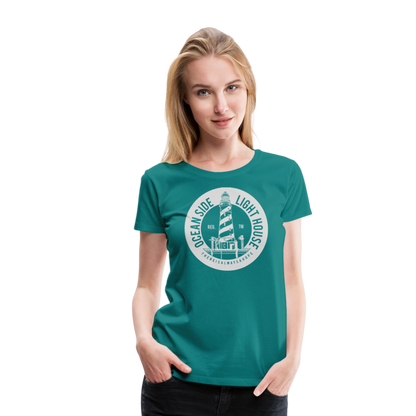 Frauen Premium T-Shirt - Ocean Side Lighthouse - Divablau