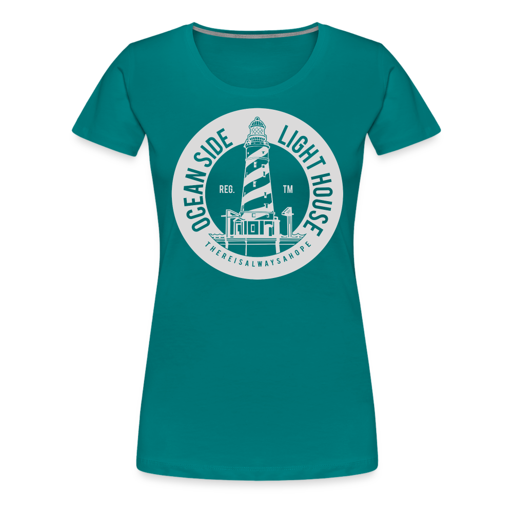 Frauen Premium T-Shirt - Ocean Side Lighthouse - Divablau