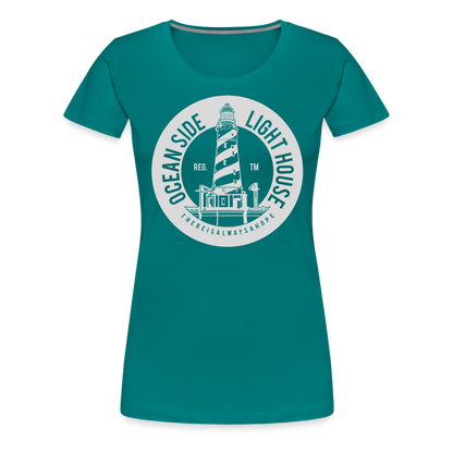 Frauen Premium T-Shirt - Ocean Side Lighthouse - Divablau