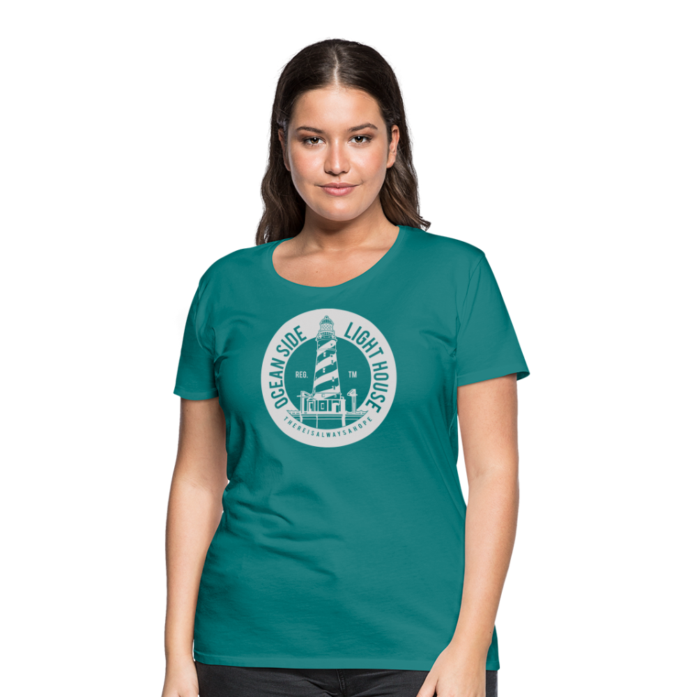 Frauen Premium T-Shirt - Ocean Side Lighthouse - Divablau