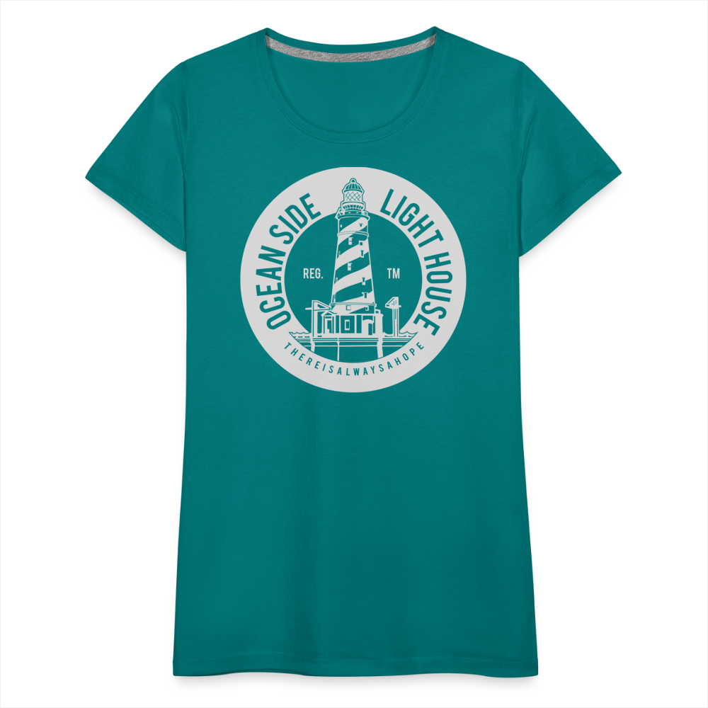 Frauen Premium T-Shirt - Ocean Side Lighthouse - Divablau