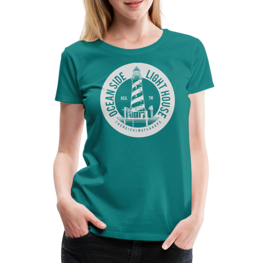 Frauen Premium T-Shirt - Ocean Side Lighthouse - Divablau