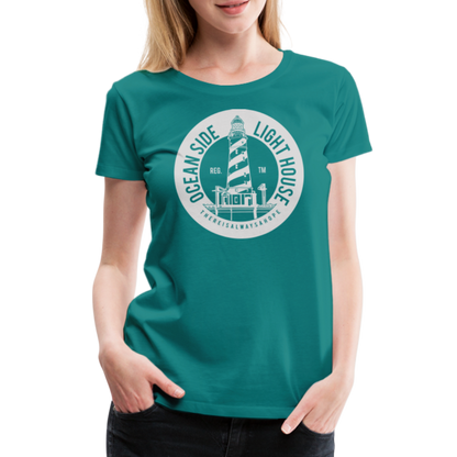 Frauen Premium T-Shirt - Ocean Side Lighthouse - Divablau