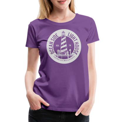 Frauen Premium T-Shirt - Ocean Side Lighthouse - Lila