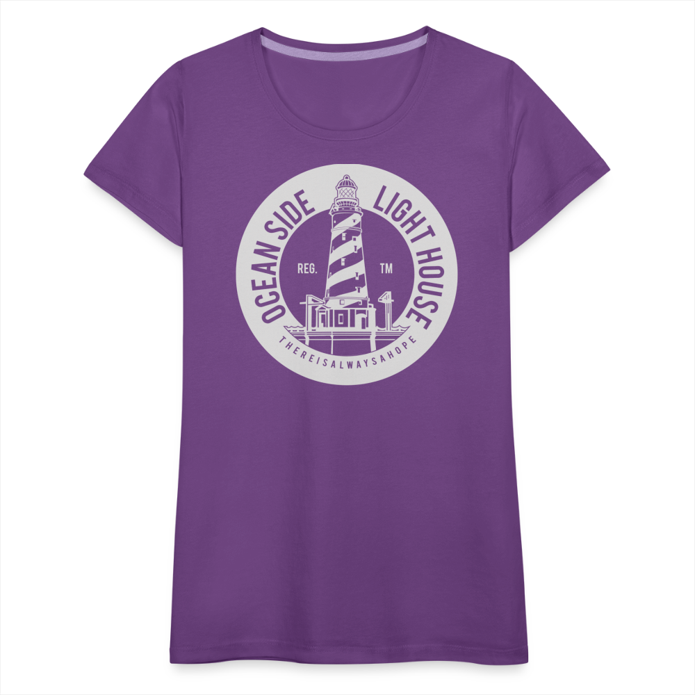 Frauen Premium T-Shirt - Ocean Side Lighthouse - Lila