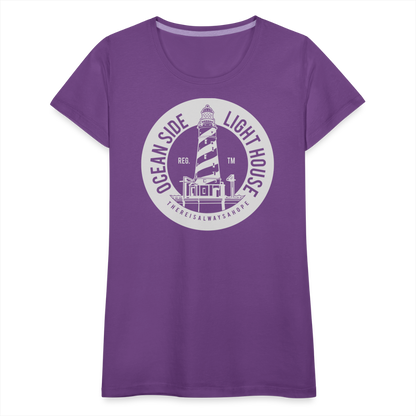 Frauen Premium T-Shirt - Ocean Side Lighthouse - Lila