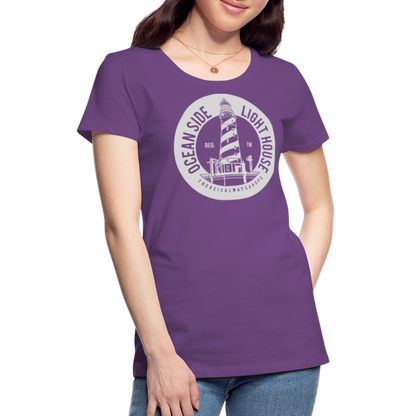 Frauen Premium T-Shirt - Ocean Side Lighthouse - Lila