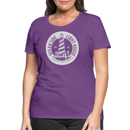 Frauen Premium T-Shirt - Ocean Side Lighthouse - Lila