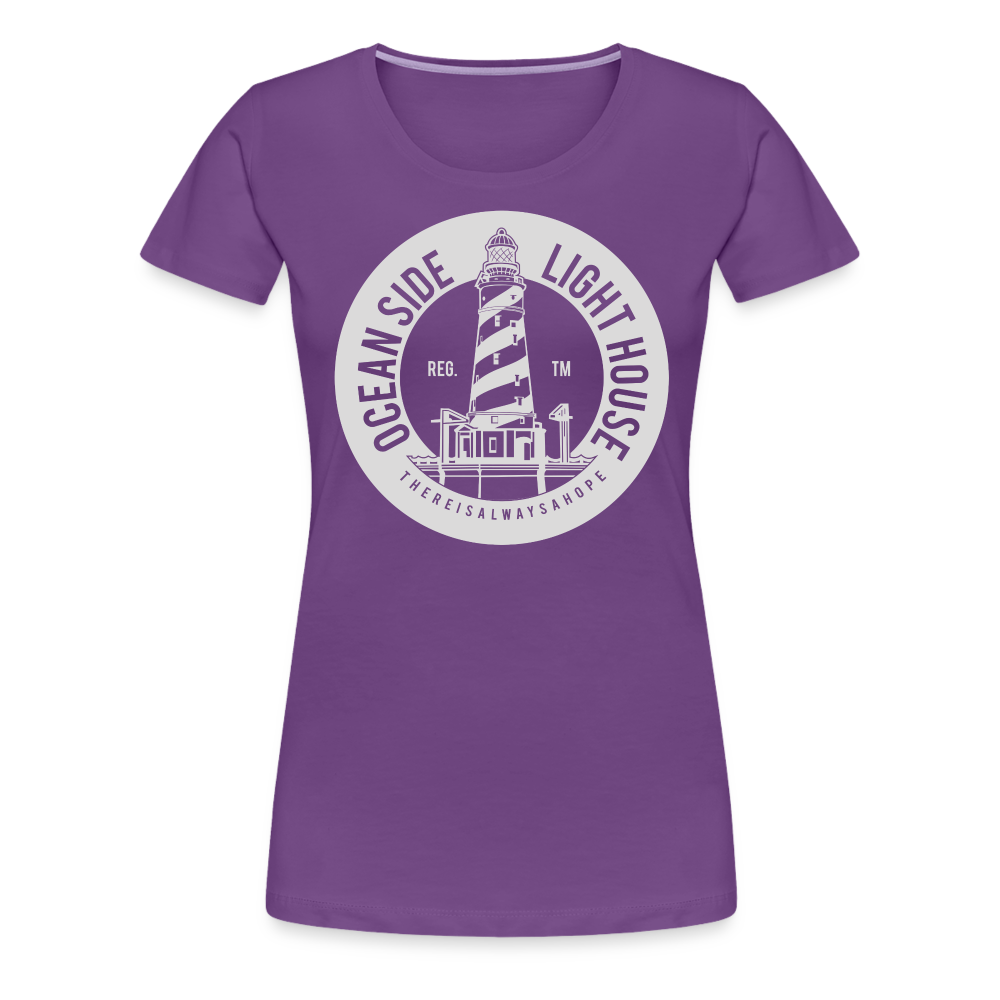 Frauen Premium T-Shirt - Ocean Side Lighthouse - Lila