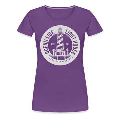 Frauen Premium T-Shirt - Ocean Side Lighthouse - Lila