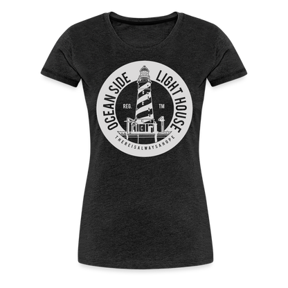 Frauen Premium T-Shirt - Ocean Side Lighthouse - Anthrazit