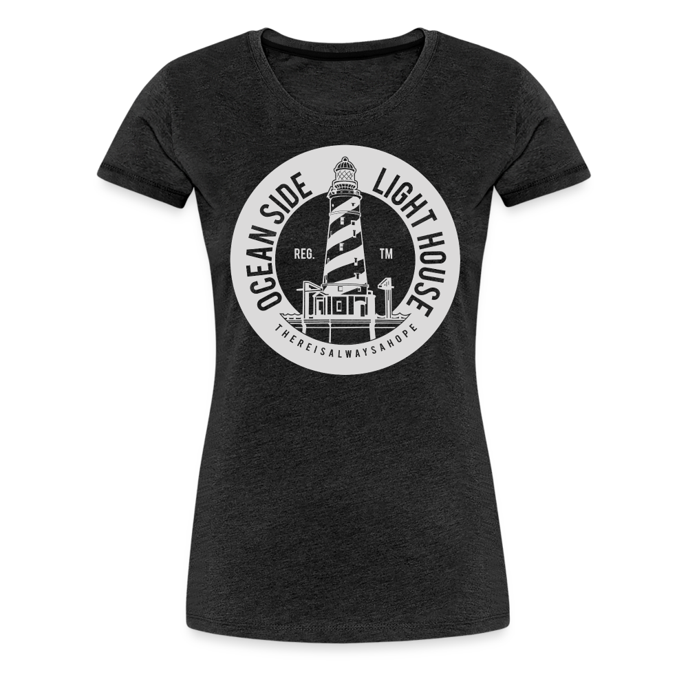 Frauen Premium T-Shirt - Ocean Side Lighthouse - Anthrazit