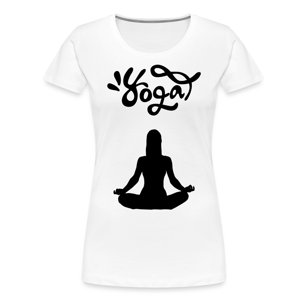 Frauen Premium T-Shirt - Yoga Shirt - weiß