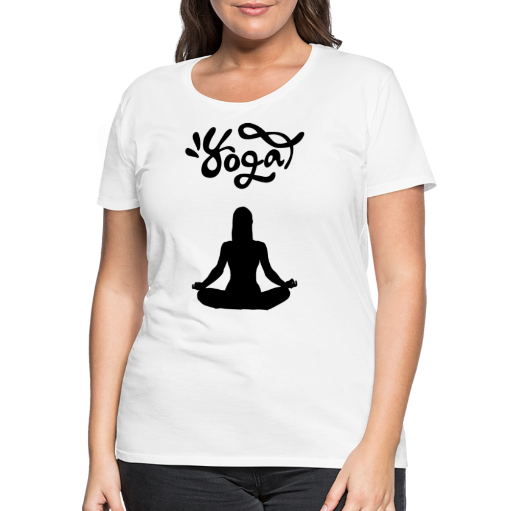 Frauen Premium T-Shirt - Yoga Shirt - weiß