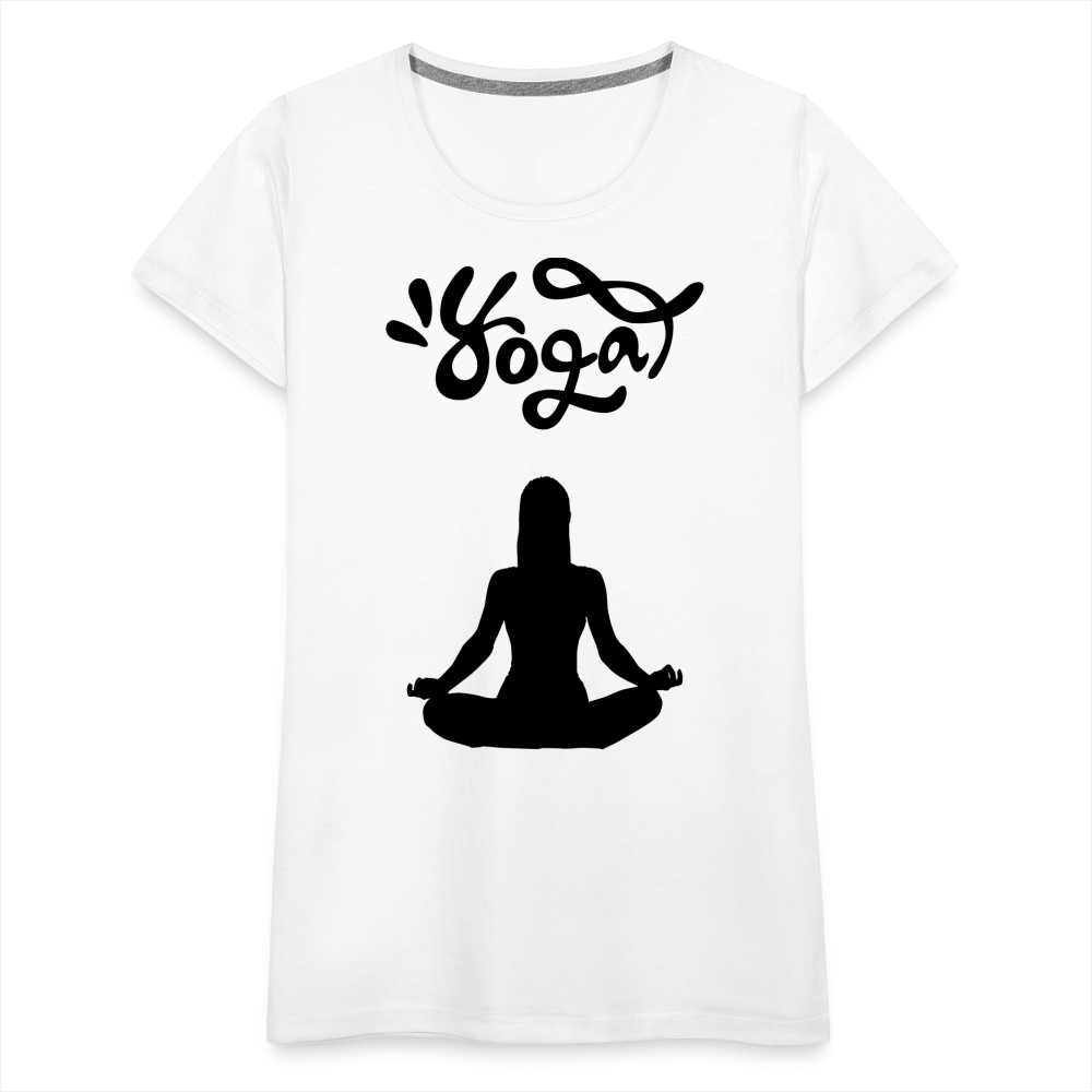 Frauen Premium T-Shirt - Yoga Shirt - weiß