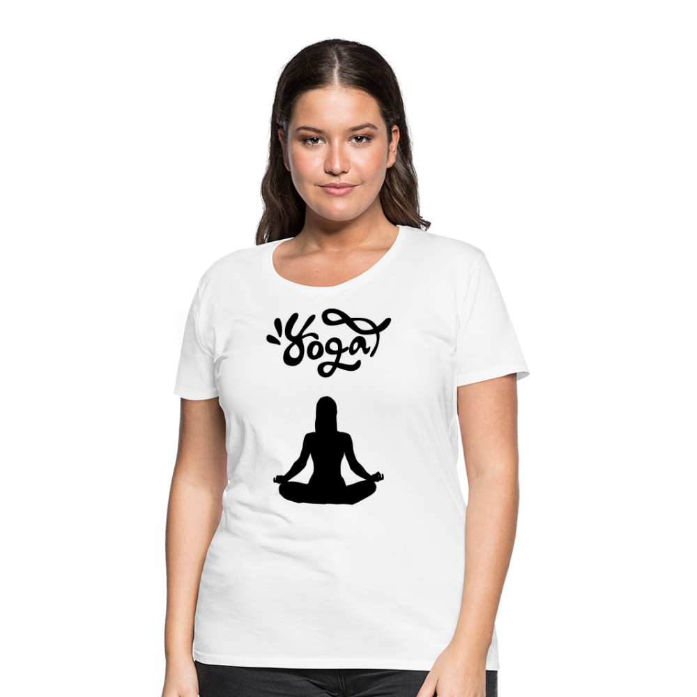 Frauen Premium T-Shirt - Yoga Shirt - weiß