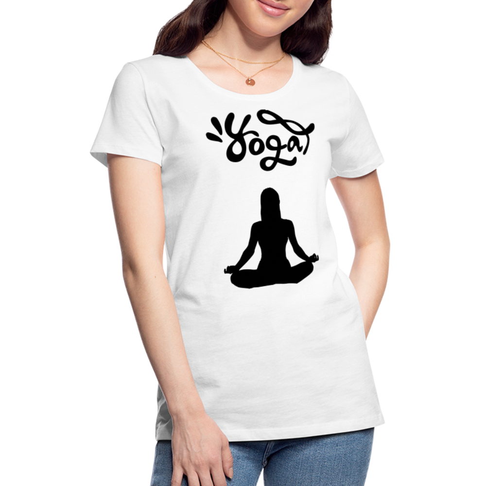 Frauen Premium T-Shirt - Yoga Shirt - weiß