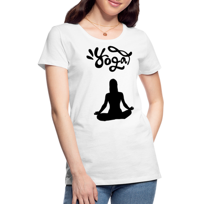 Frauen Premium T-Shirt - Yoga Shirt - weiß