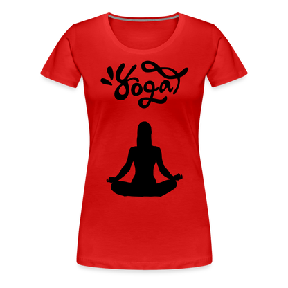 Frauen Premium T-Shirt - Yoga Shirt - Rot