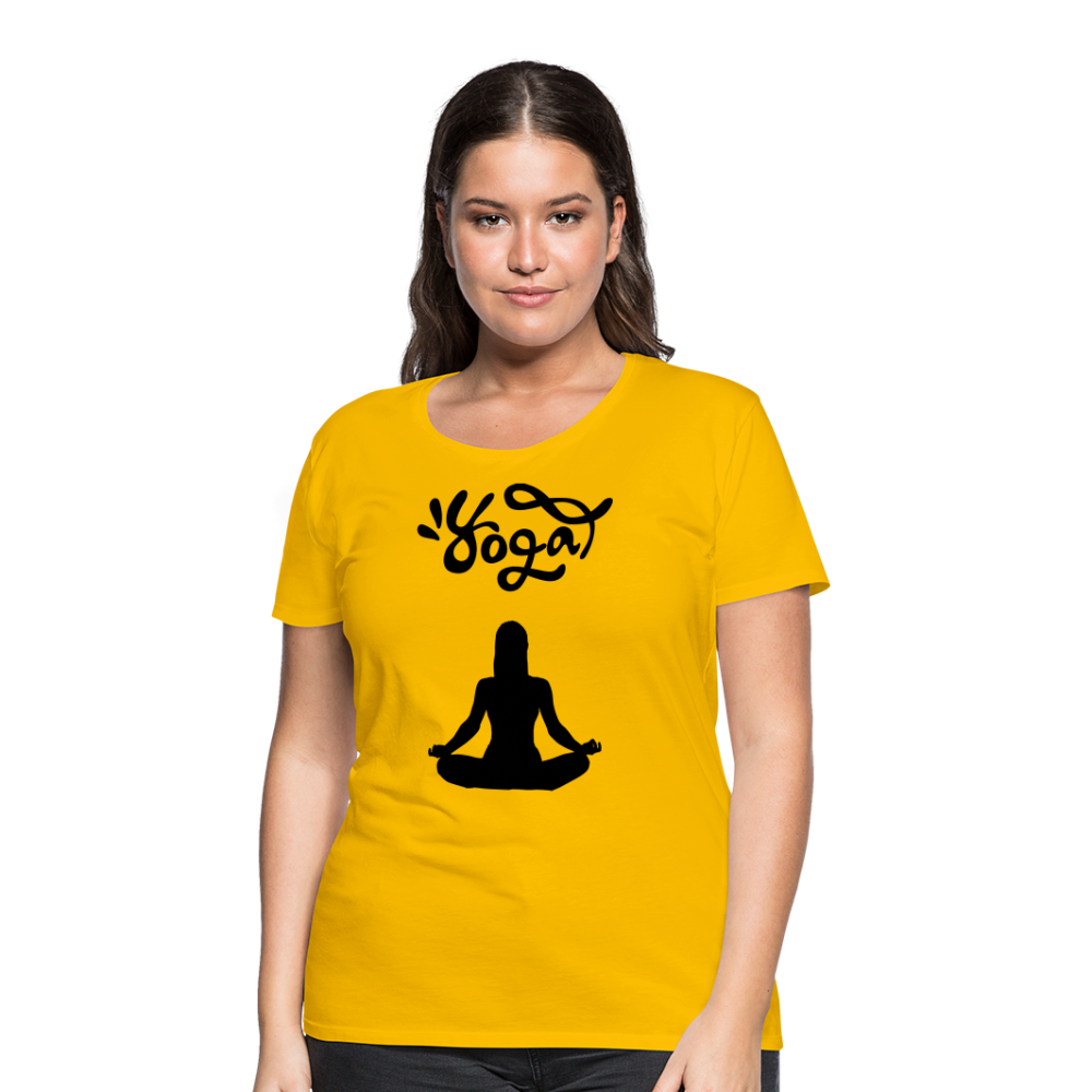 Frauen Premium T-Shirt - Yoga Shirt - Sonnengelb