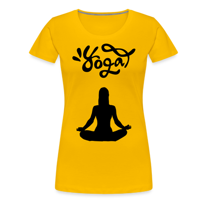 Frauen Premium T-Shirt - Yoga Shirt - Sonnengelb