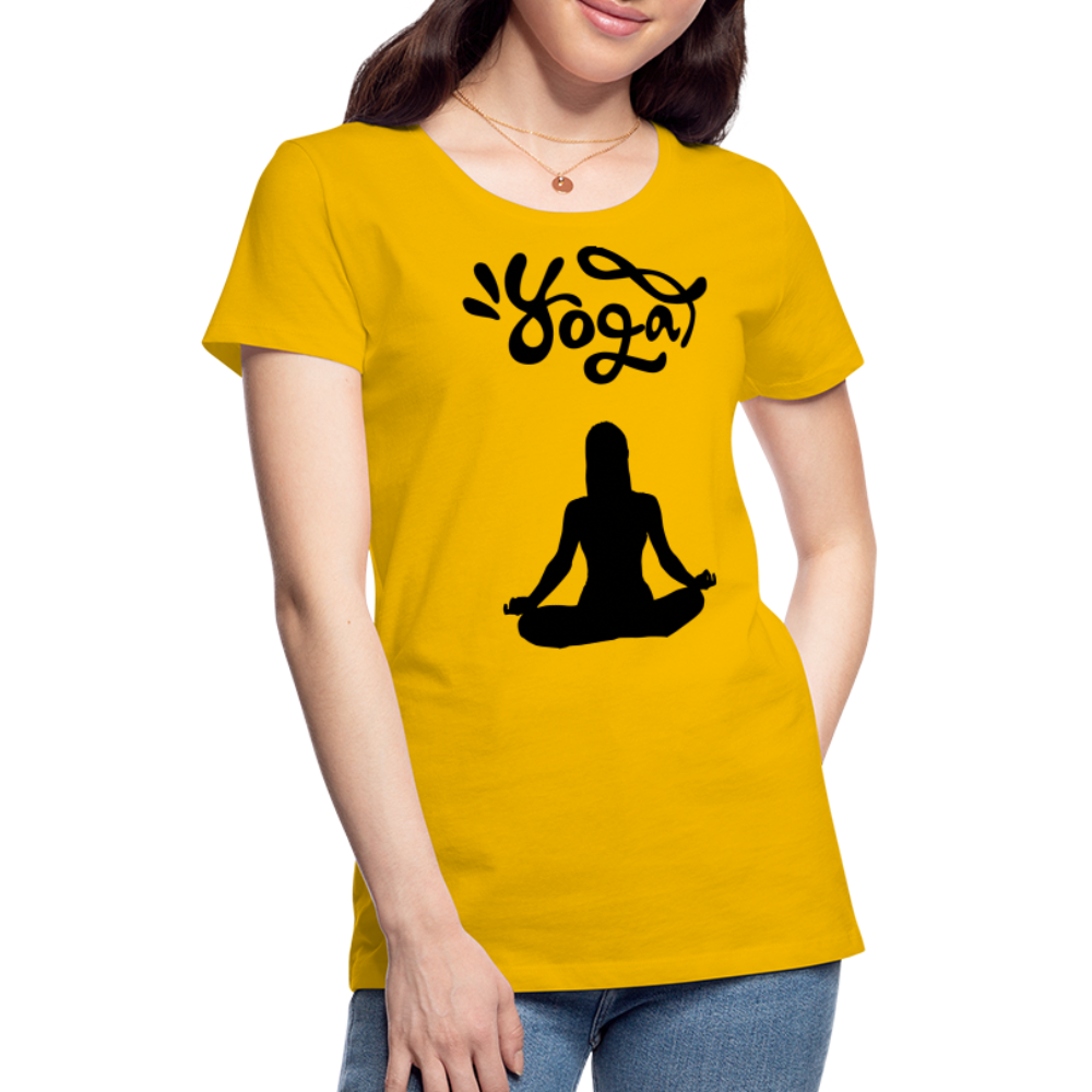 Frauen Premium T-Shirt - Yoga Shirt - Sonnengelb